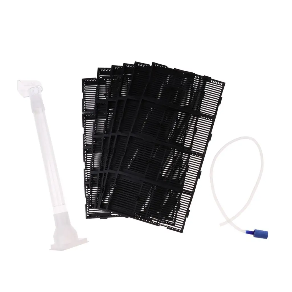 Aquarium Under Gravel Fish Tank Bottom Filtration Plate Filter System Black Without Nozzle Durable and Useful 2