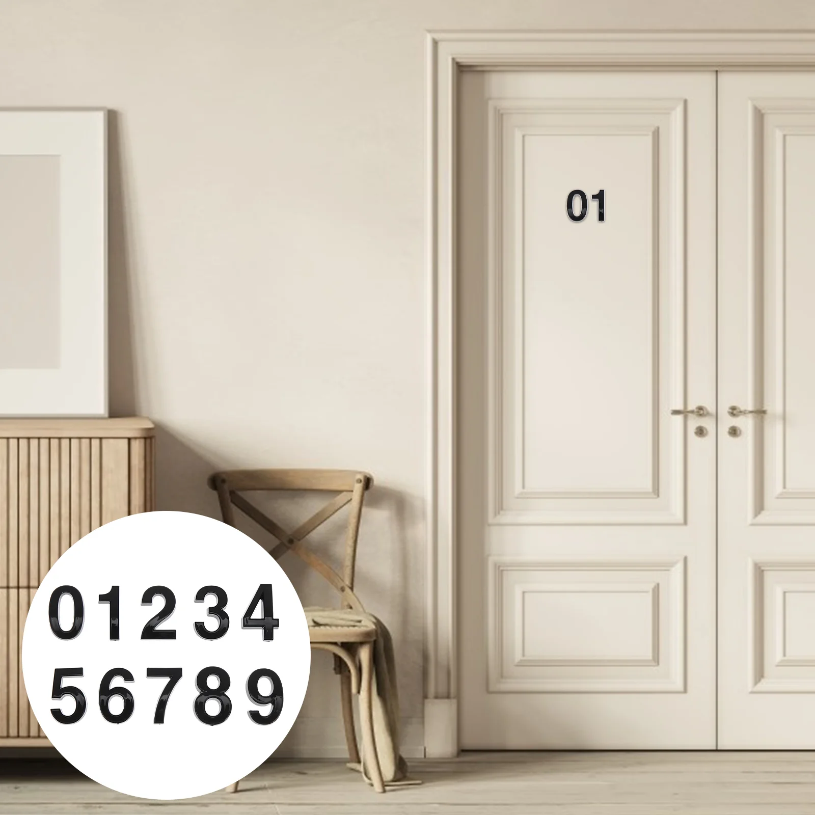 

10 Pcs Number Decals Clocks Multi-function Mailbox Numbers Multifunction