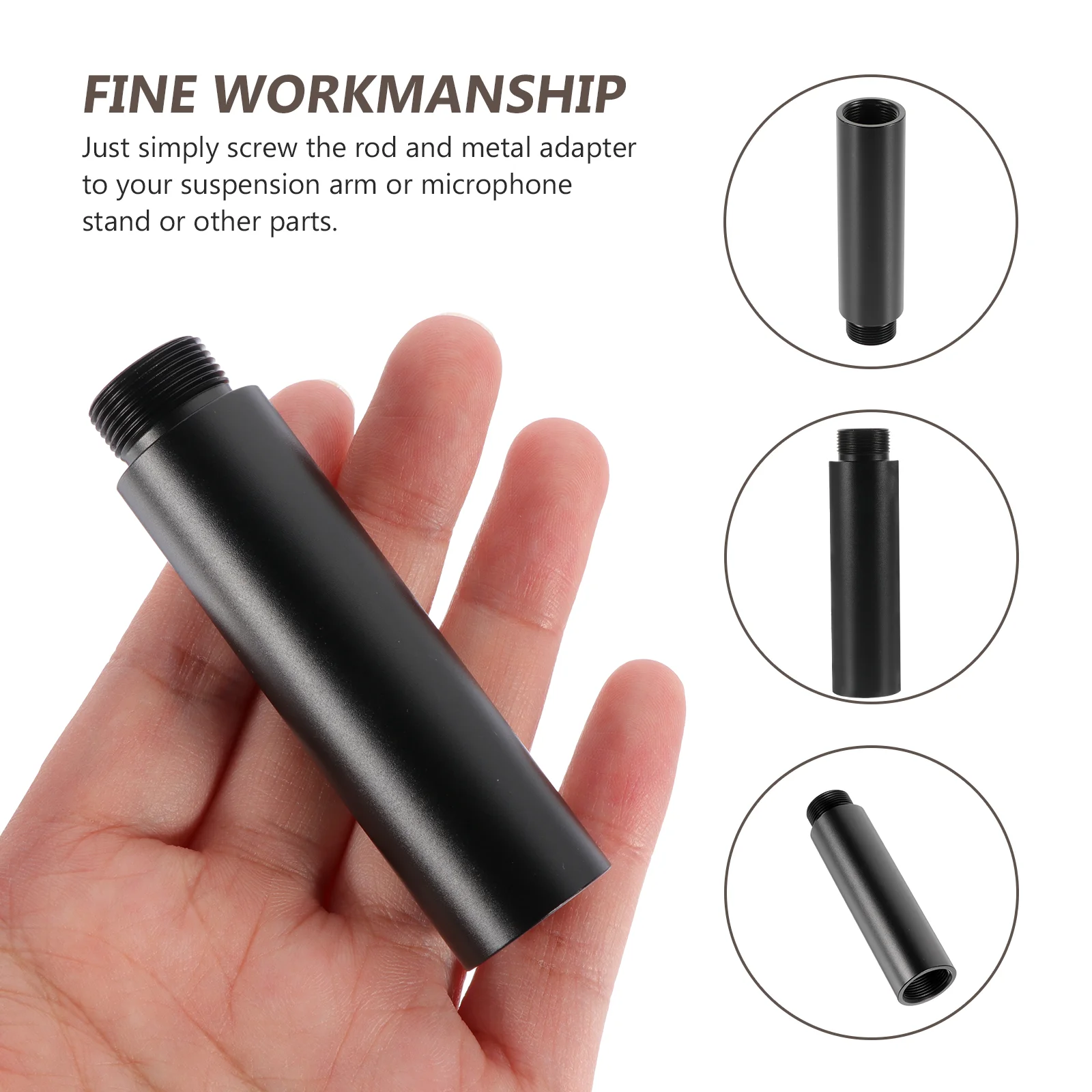 Microphone Stand Extension Tube Aluminum Alloy Microphone Extension Pipe microphone stand