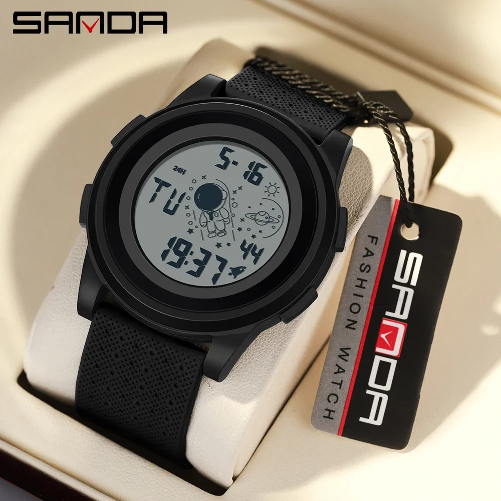 

Sanda 2153 Back light Display Countdown Digital Sport Watches Mens 5bar Waterproof Stopwatch Electronic Wristwatch montre homme