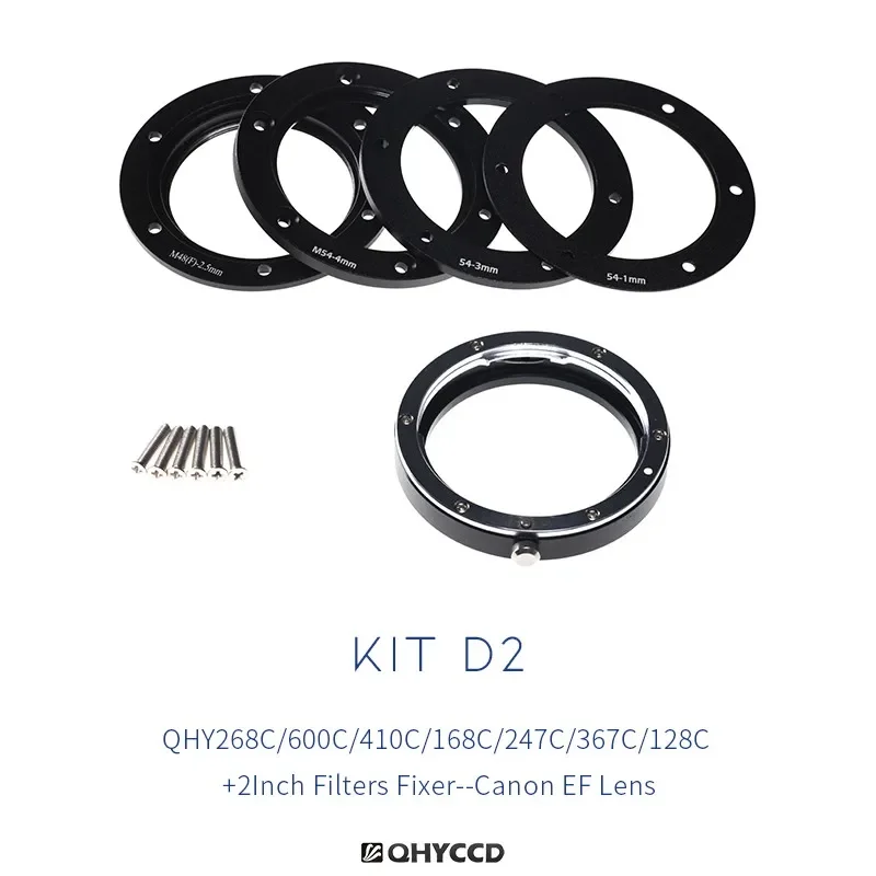 

QHYCCD Adapter Set D2 With Canon lens Is Suitable for Color Cameras Such As QHY268C