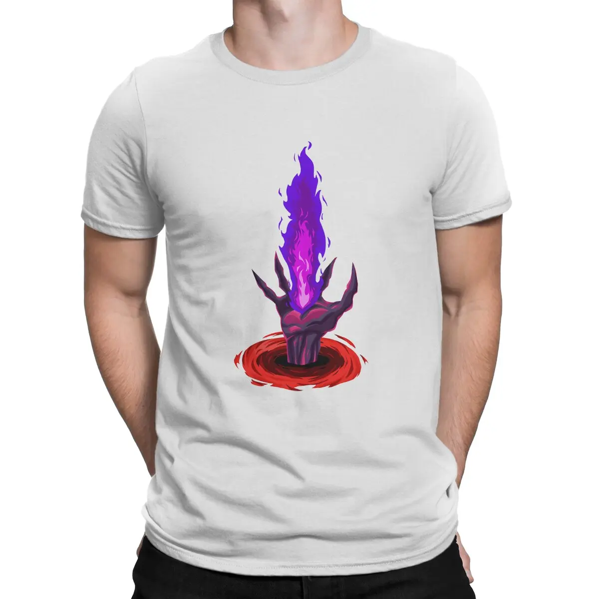 thumbnail image 1 of Camiseta con diseño gráfico de Breach Hand para hombre, camiseta de algodón divertida de Path of Exile, camiseta de manga corta con cuello redondo, camisetas estampadas., 1 of 7