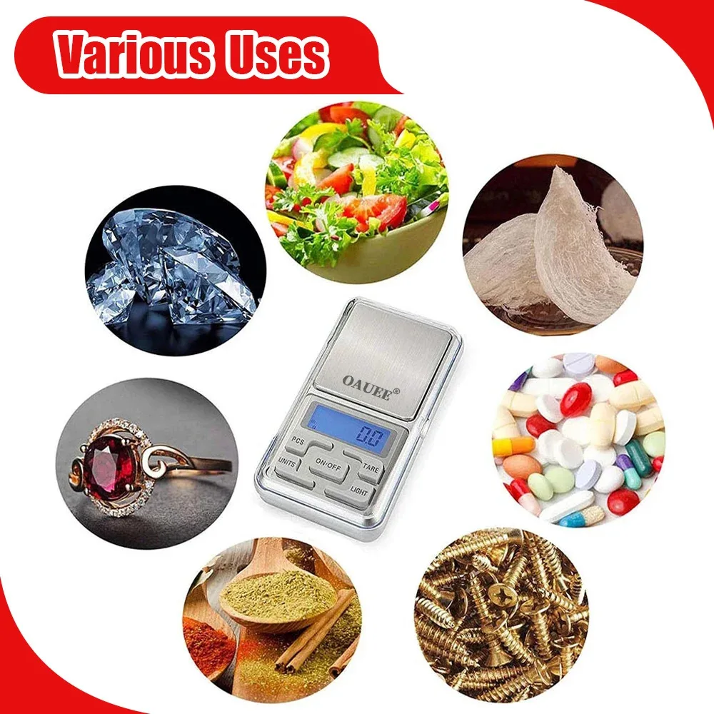Mini Electronic Scales High Precision Pocket Digital Scale Gold Sterling Jewelry Balance Gram Kitchen Scale 500gx0.1g digital scale