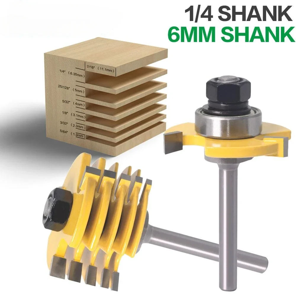 

2 шт., 6 шт., набор фрез для резки по дереву, хвостовик 6 мм