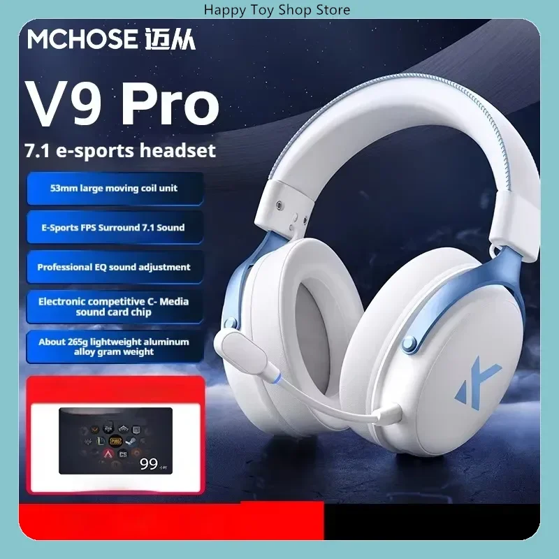 Mchose V9 pro Wireless Bluetooth Headset Dynamic Sound Low Delay Office Gaming with Three Mode Microphone Noise Reduction - Image 4