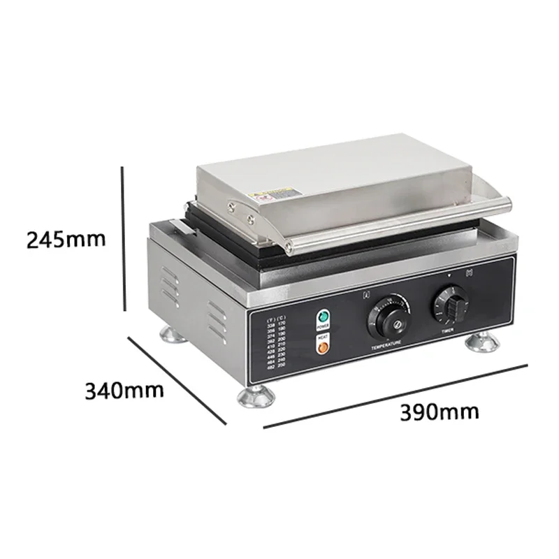 Factory Sale Electric 2 Plates Toaster Sandwich Maker Commercial Non-Stick Sandwich Press Waffle Maker Machine 6