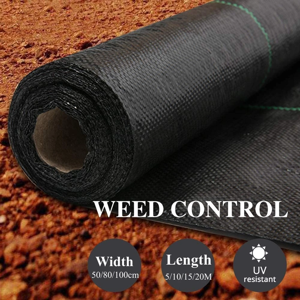 PE Agricultural Anti Grass Cloth Farm-oriented Weed Barrier Mat Plastic Mulch Thicker Orchard Garden Weed Control Fabric Black Plastic Mulch Film