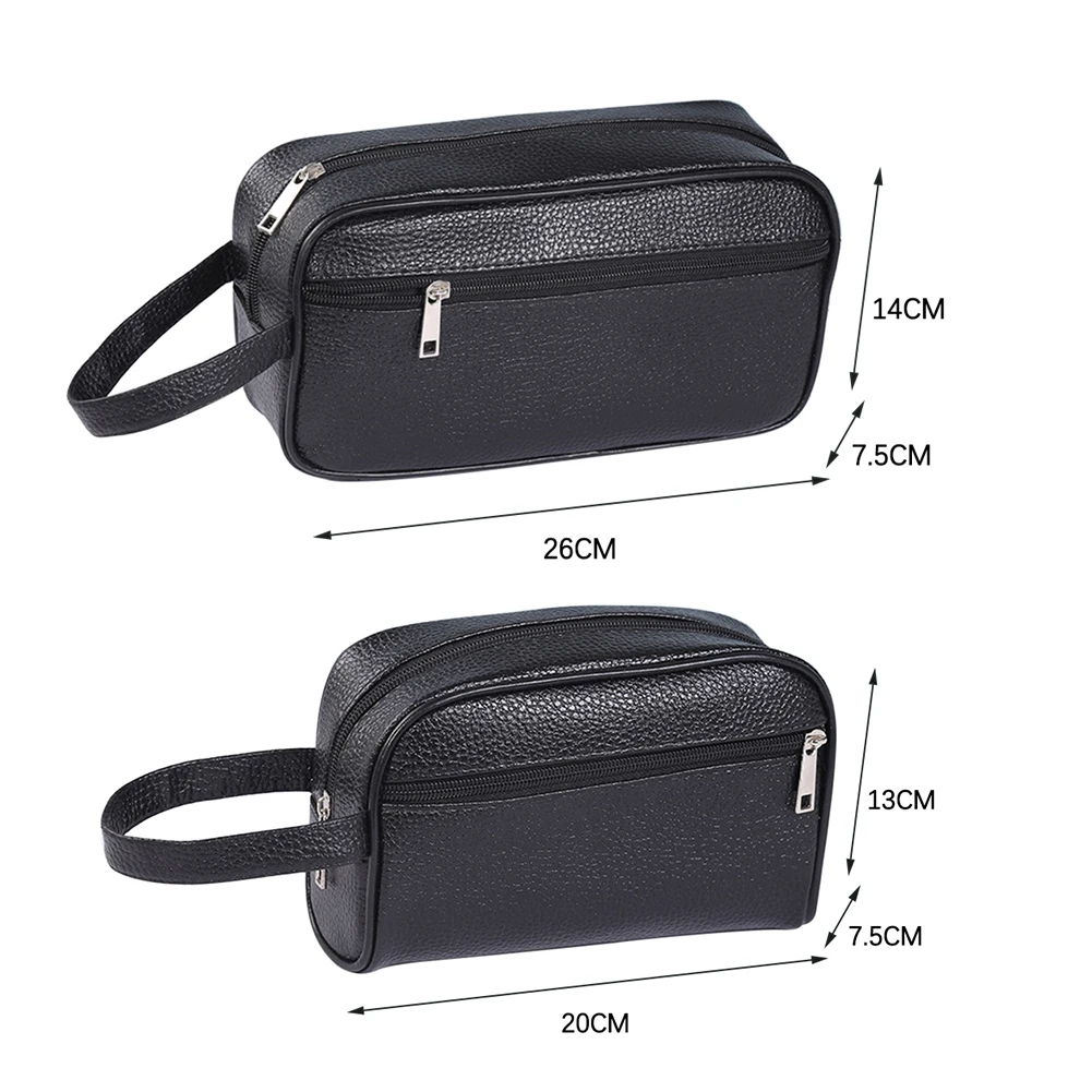 Men Women Fashion PU Leather Mobile Phone Wristlet Bag Pure Color Small Handbags