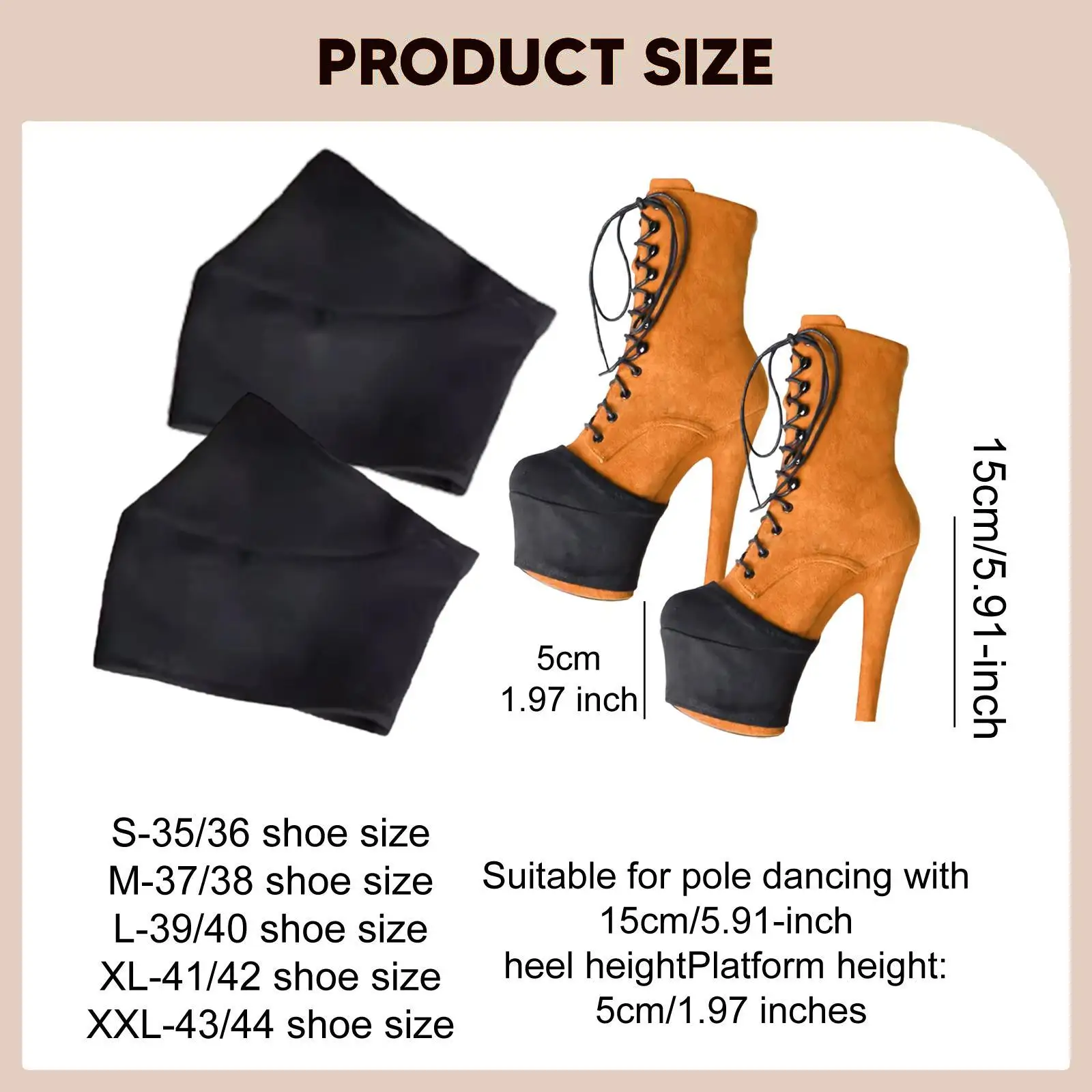 Dance Shoes Protectors Suede Grip Sleeves Shoe Sock Non Slip Cover for Women Pole Dance Equipment and Training