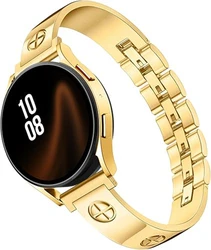 Elegant Designer Watch Strap Bracelet - Luxurious Party Dress Jewelry Accessory for 20mm Watch Strap (Gold)