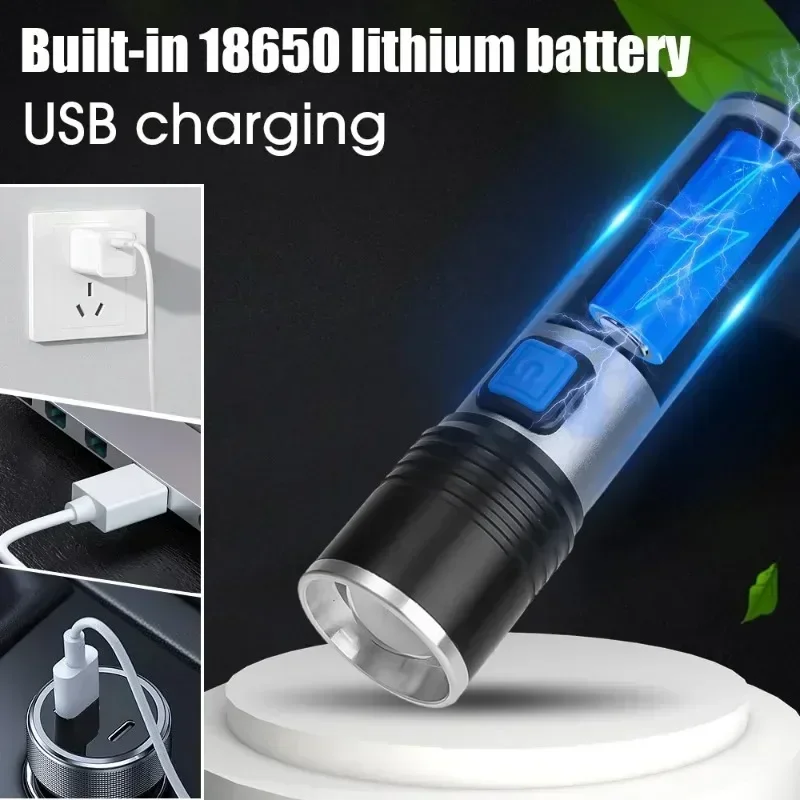 USB 충전식 자외선 손전등, 반려동물 소변 감지기, UV 손전등, 365, 395nm, 줌 가능 토치 램프