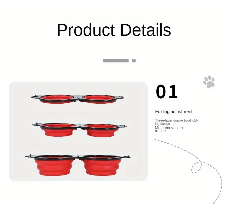 Title 3, Foldable Silicone Pet Bowl Portable Puppy Food ...