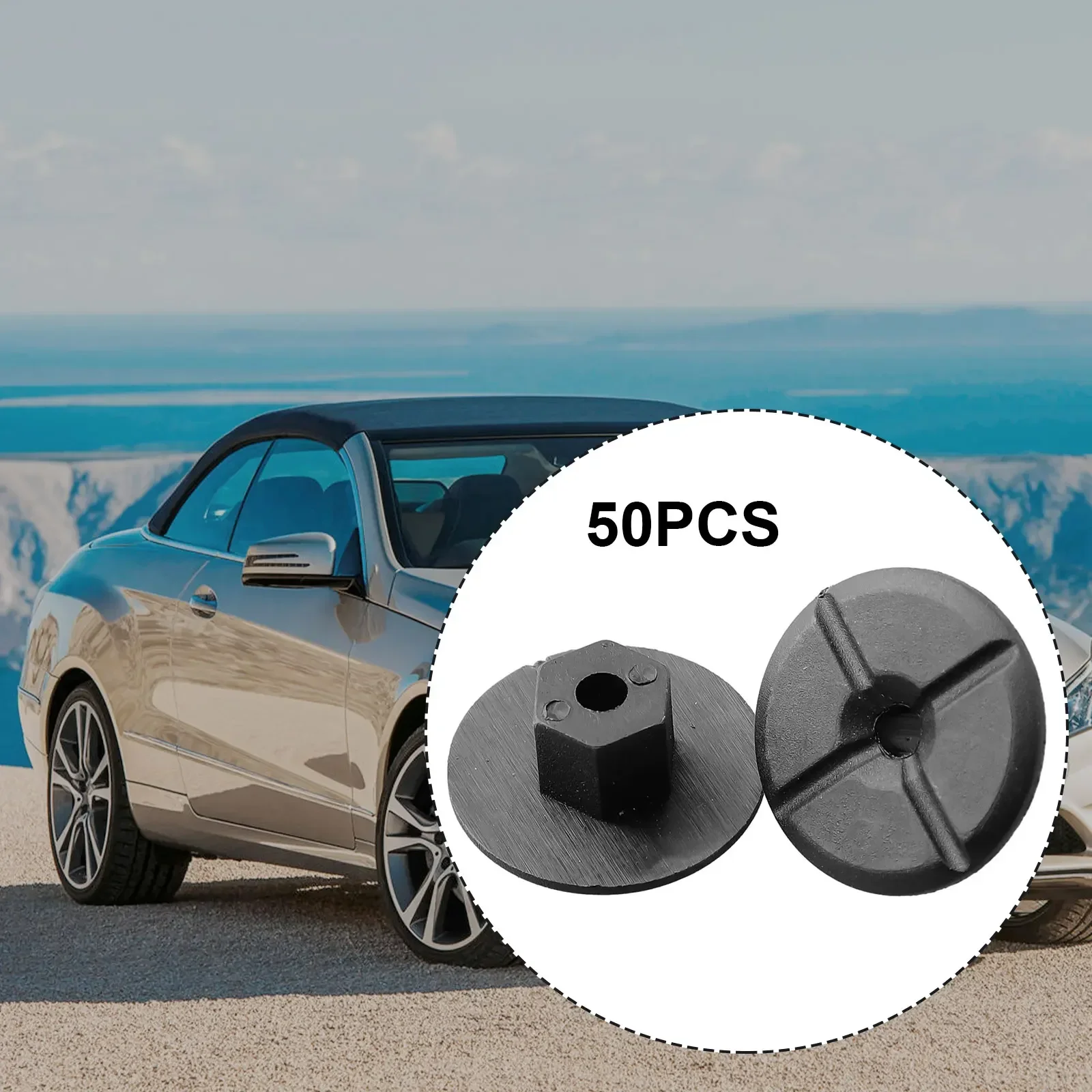 50pcs 24mm Unthreaded Nut Clips Fender Black Plastic Fastners For Mercedes For BMW 900050 51711958025 Interior Accessories