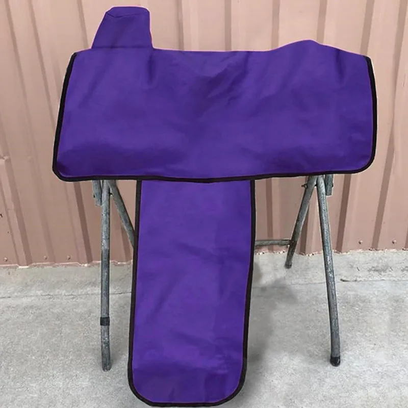 600D Oxford Cloth High Elasticity Dust-proof Saddle Cover Black Saddle Cover for Storage of Horse Gear Dust-proof  Horse Saddle 3