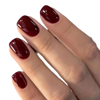 Wine Red Press-On Nails 1