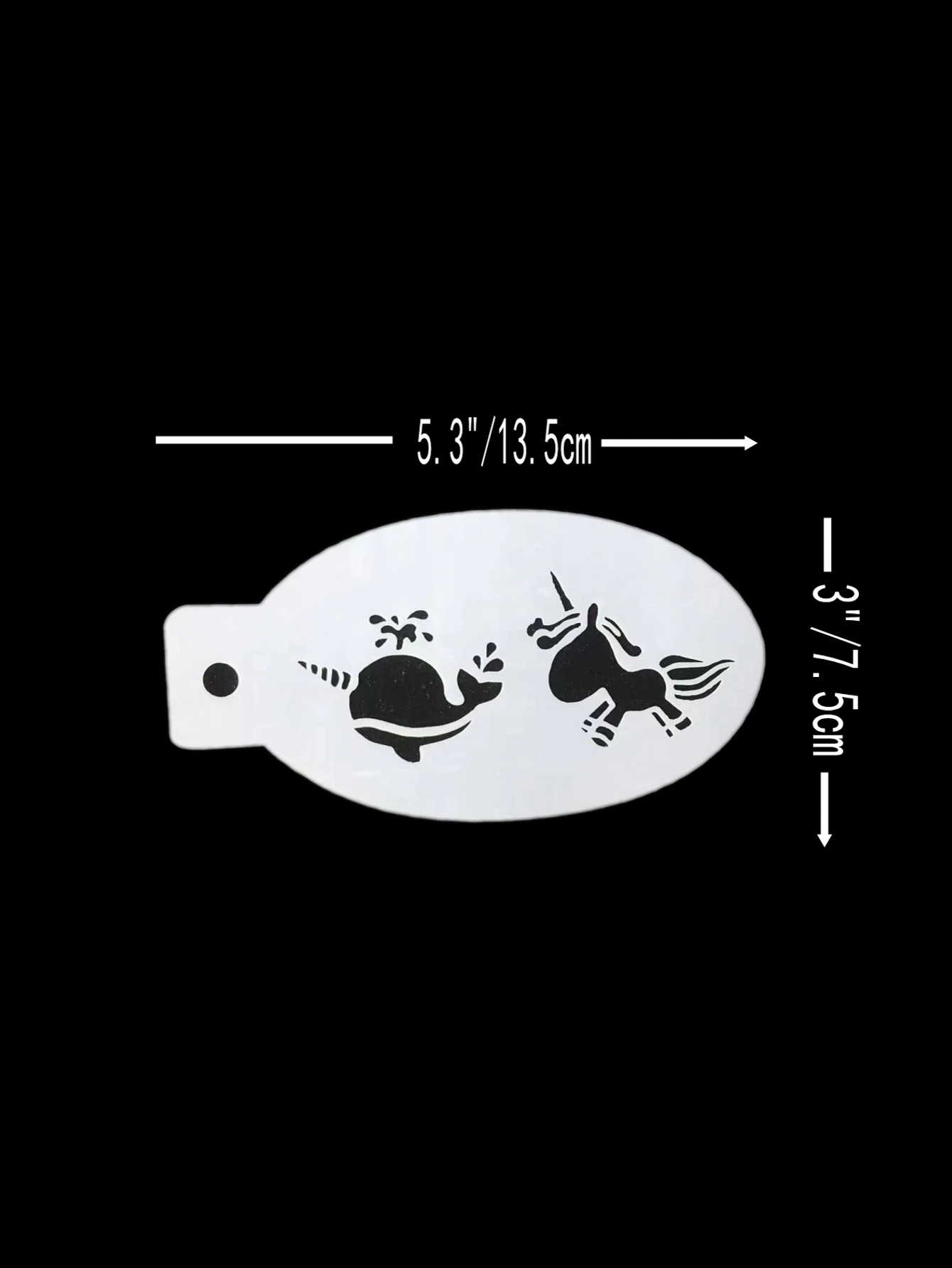 5.3*3inch Horse Whale Face Body Paint Stencils for Painting Scrapbook Coloring Embossing Album Decorative Template