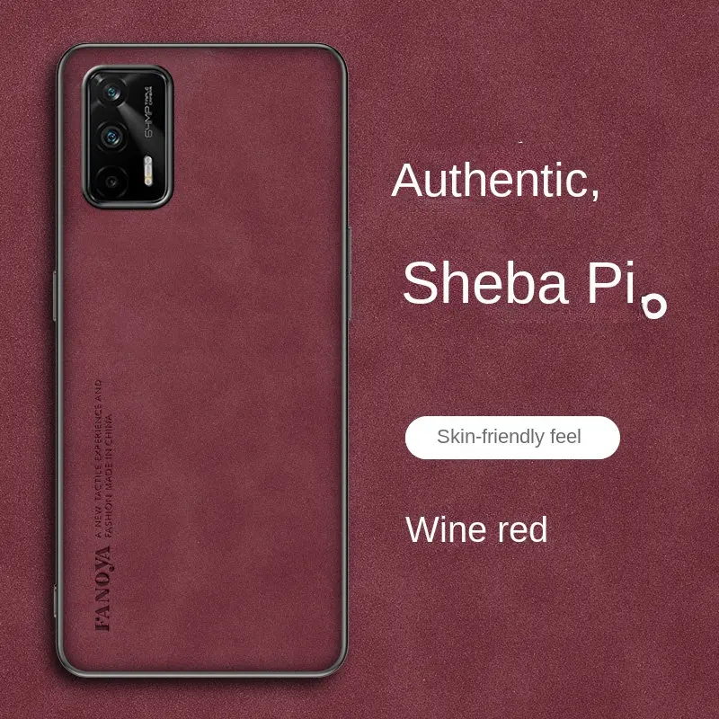Premium PU Leather Skin Shockproof Hard Back Matte Phone Case