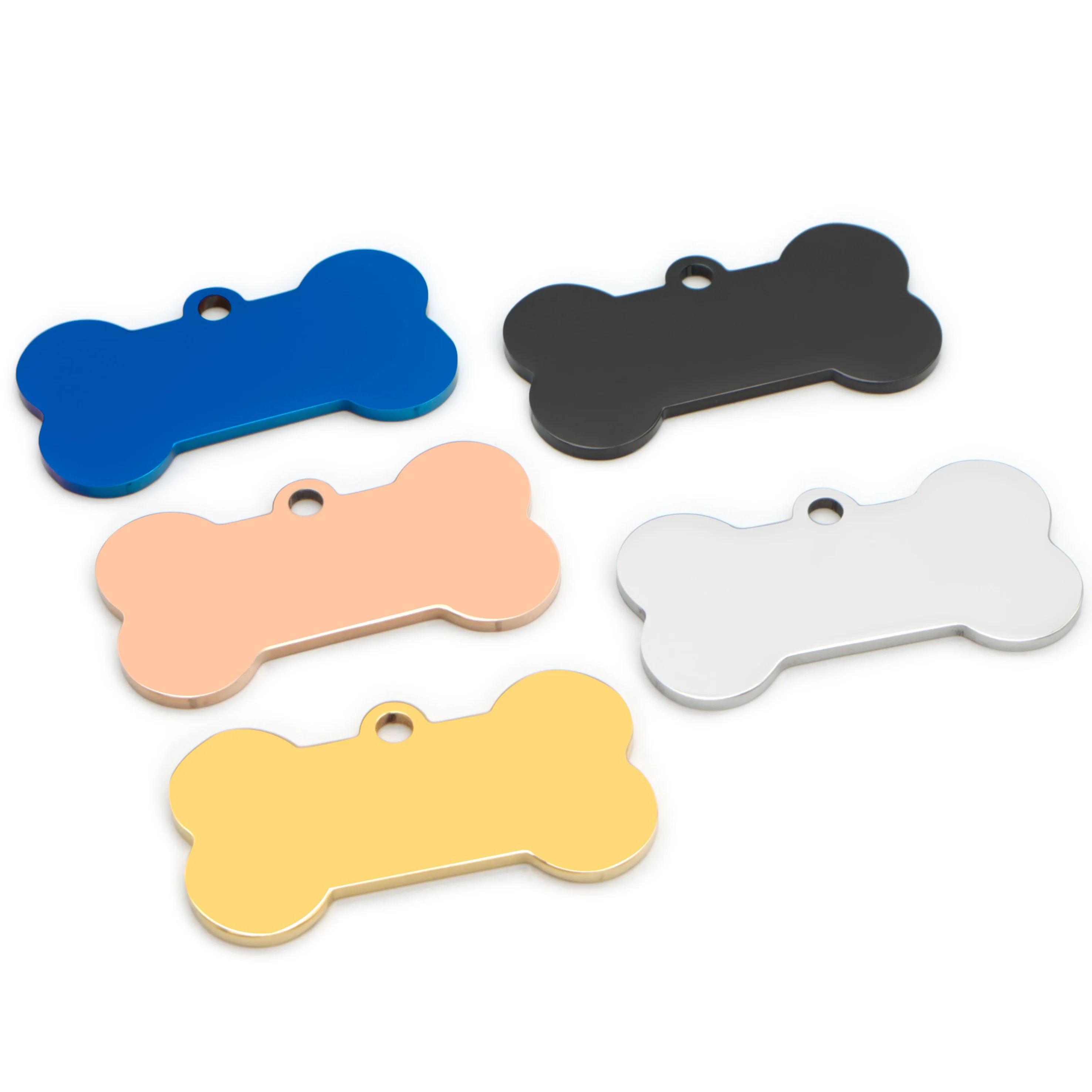 Sophia Dog ID Tag Porte-clés en acier inoxydable, gravé, nom d'animal de compagnie pour chiens, étiquettes de collier, pendentif porte-clés, accessoires pour animaux de compagnie, 20 pièces