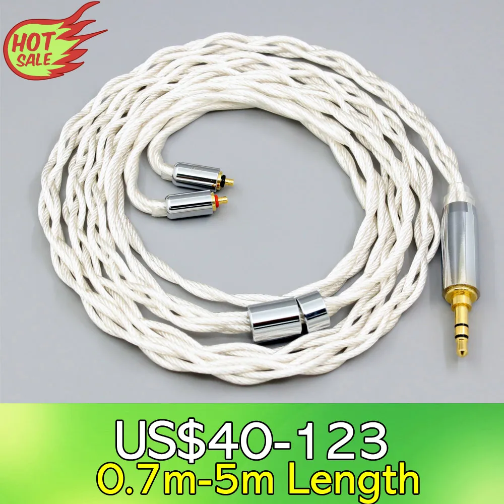 

LN008128 Graphene 7N OCC Silver Plated Type2 Earphone Cable For UE Live UE6 Pro Lighting SUPERBAX IPX 4 core