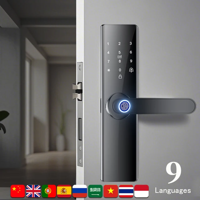 Fingerprint Door Lock Fingerprint / IC Card / Password / Key Unlock Keyless Entry Door Lock for Home Office Apartment 4