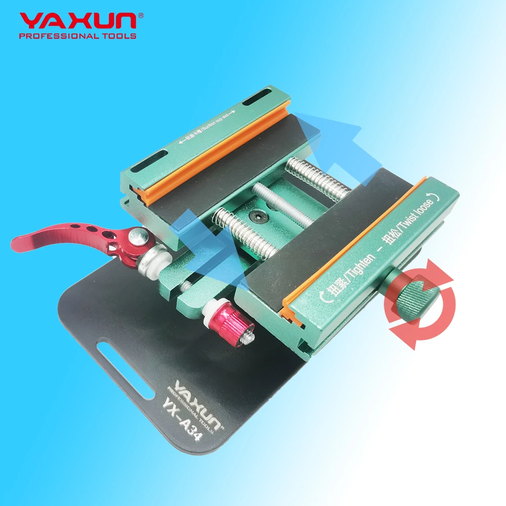 YAXUN YX-A34 Universal Rotating Clamp For Cellphone Back Glass