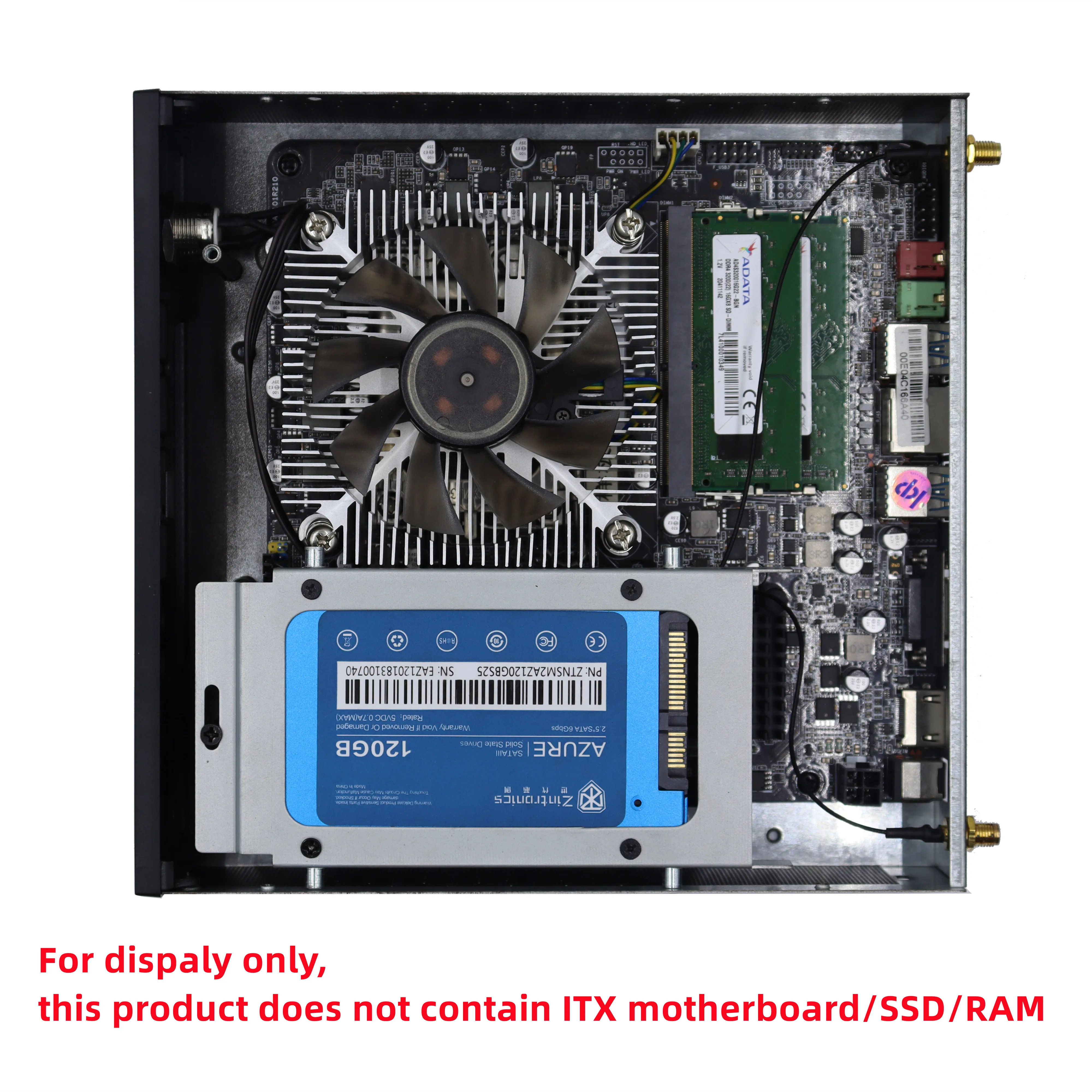 Mini Itx Chassi Portátil Desktop Computador Case Jogos Componentes do Computador Escudo com Cpu Ventilador de Refrigeração Módulo Wi-fi e Antena Diy - Imagem 5