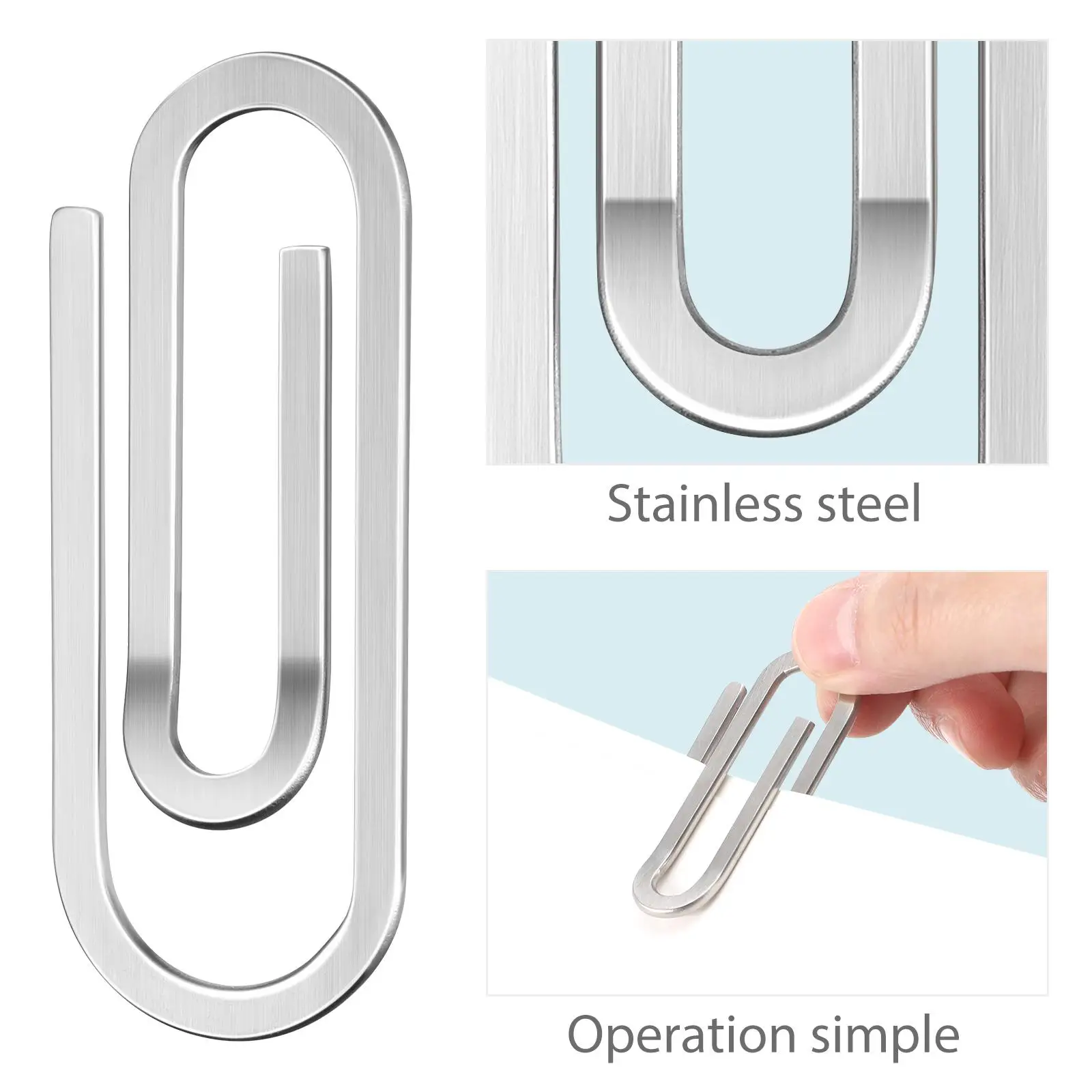 Sturdy Stainless Steel Money Clip Metal Wallet Holder For Men Women Cards Paper Clamp Holiday Gifts Money Clips