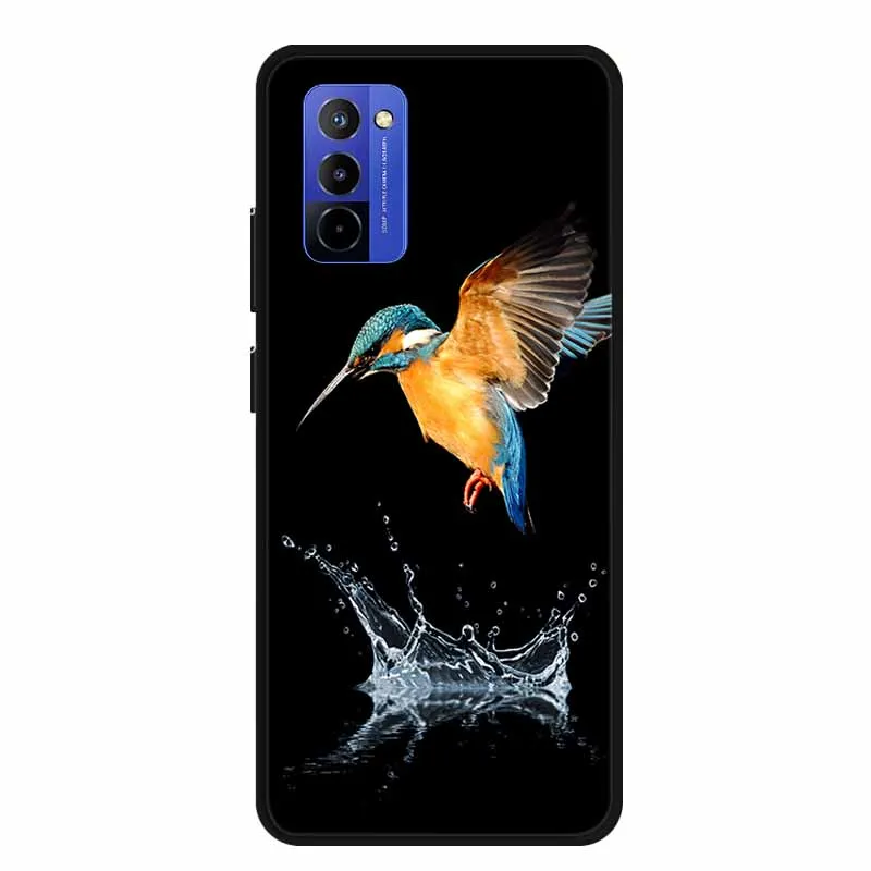 Shockproof Black Silicone Phone Case with Bumper Protection - Soft Back Cover 6.75