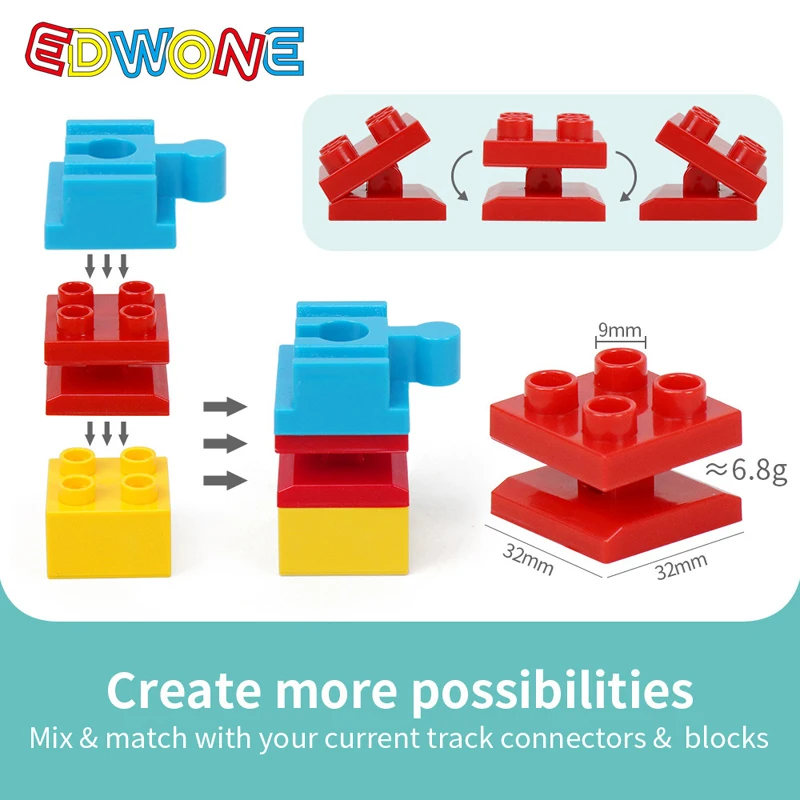 5/10pcs Wooden Track Connectors Universal Slope Building Blocks Connection Adapters fit for Brand Wooden Train Tracks Toys 4