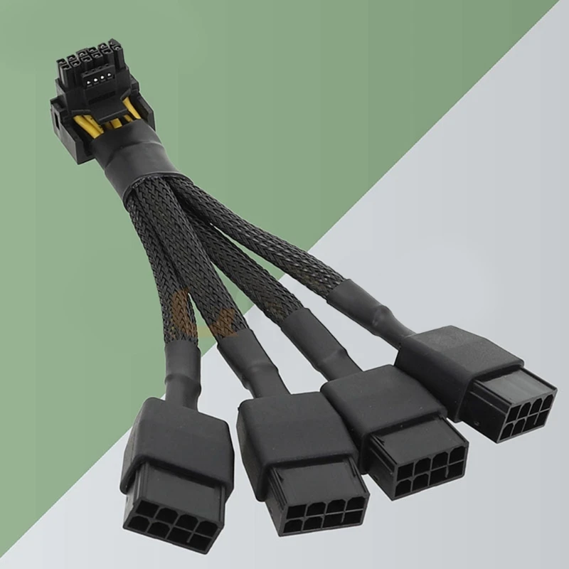 

Pcie 5.0 4x 8pin To 16pin Connector Wire for GPU RTX4090 12VHPWR 90 Degree Elbow