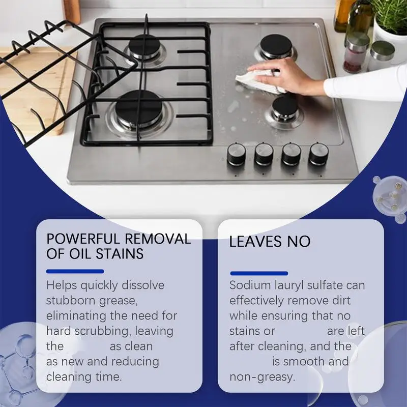 Stove foam cleaner 120ml decontamination foam cleaner spray kitchen stove multi-purpose cleaning liquid