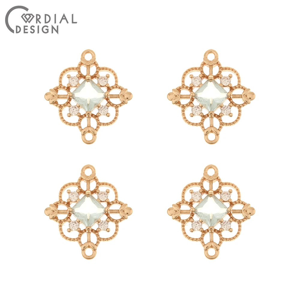 Cordial Design 50Pcs 17*18MM DIY Charms/Jewelry Accessories/Hand Made/Connector/Rhombus Shape/Jewelry Finding & Components - cordial