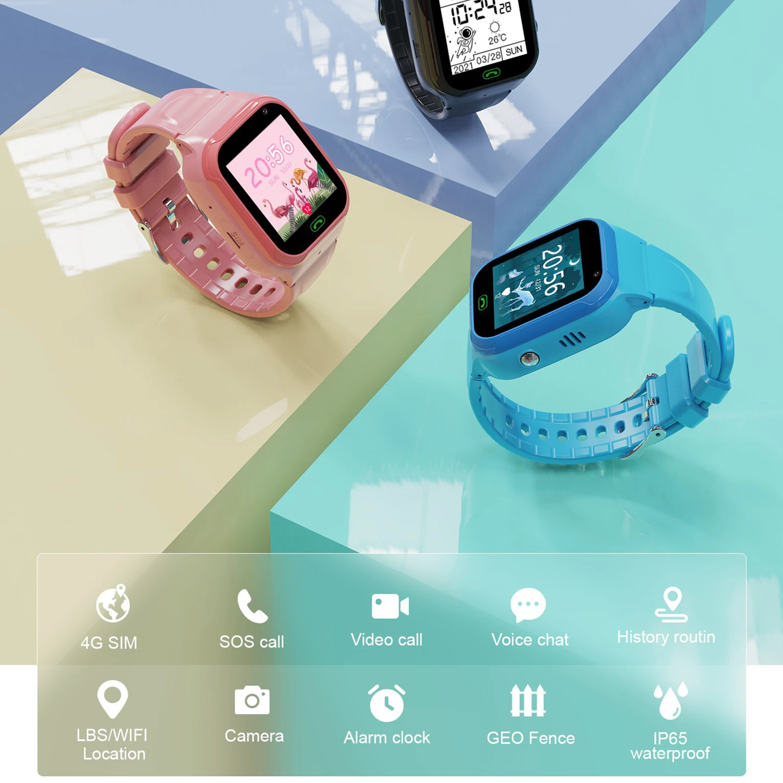 4g lte kids smart watch