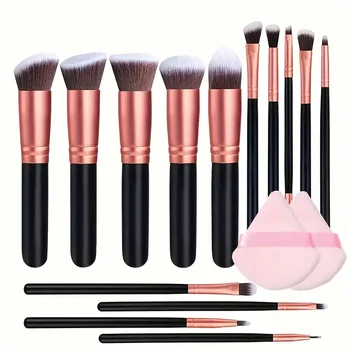 14PCS Makeup Brushes Set Professional Foundation Eye Shadow Concealers Blending Blush Brush Kabuki Soft Fluffy Women Beauty Tool 1