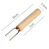 2/4 pcs Corn Holders Stainless Steel Wooden Handle Cob Skewers BBQ Anti Scalding Fruit Forks Outdoor Garden Picnic Cooking Tools 6