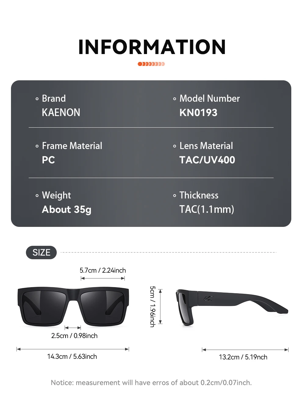 KAENON Neue Art Polarisierte Beschichtete Sonnenbrille Angeln Männer Anti-Reflektierende Fahren Sonnenbrille Breite Gläser Beine – Detail 9