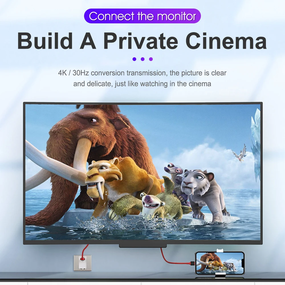 High-Resolution Lightning to HDMI Digital AV Adapter