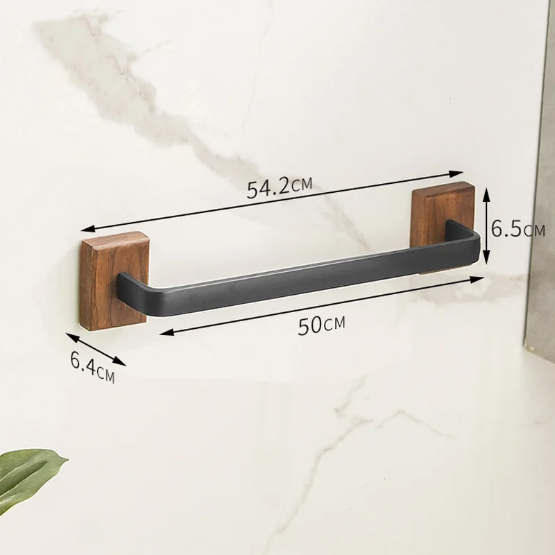 Barre D'Appui En Bois Pour Salle De Bain, Poignée De Support Antidérapante Pour Baignoire