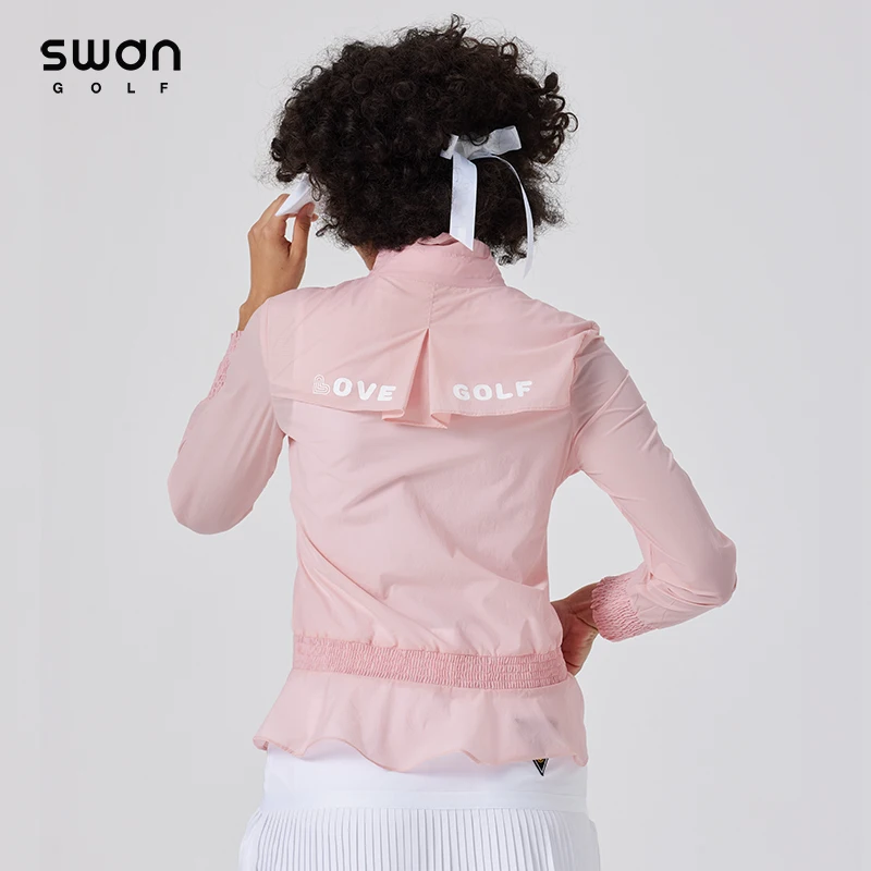 Golf Women Thin Sunscreen Clothing Outdoor Sunshade Coat Summer Korean Golf Long-sleeved Top Windbreaker