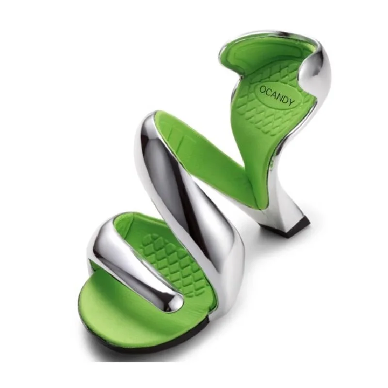 Women Open The Toe Cut Out High Heels Gladiator Sandals Fashion Sexy Bling Snake Shape Bottomless Shoes women sandals women high heels