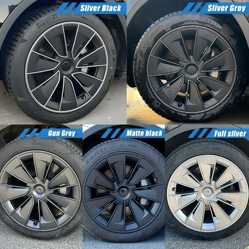 4PCS 19 Inch Hub Cap For Tesla Model Y Automobile Hubcap Full Cover Performance Replacement Wheel Cap Car accessories