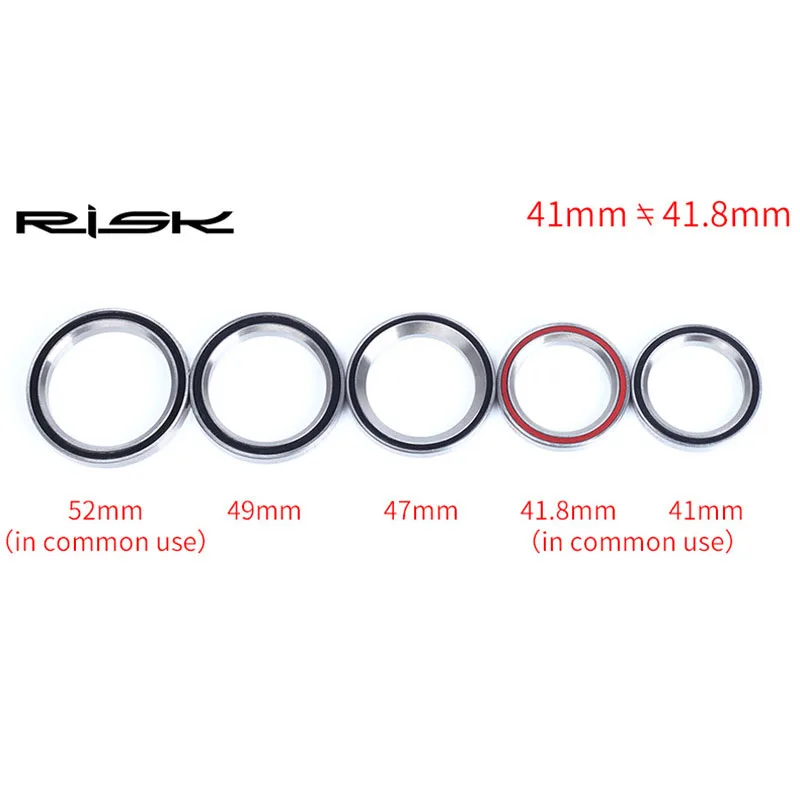 Bicycle Ball Bearing Bike Headset Bearings Risk Bicycle General Headset Repair For 28.6/44/30mm Mountain Bike Steel Bearing 41/41.8/47/49/52mm