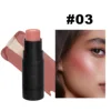 Handaiyan 2 In 1 Matte Glitter Face Blusher Smooth Cheek Velvety Blush Highlighter Stick Rouge Waterproof Contour Makeup 6