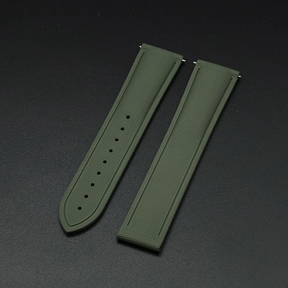 Premium Woven Pattern Sports Deployant Rubber Watch Band