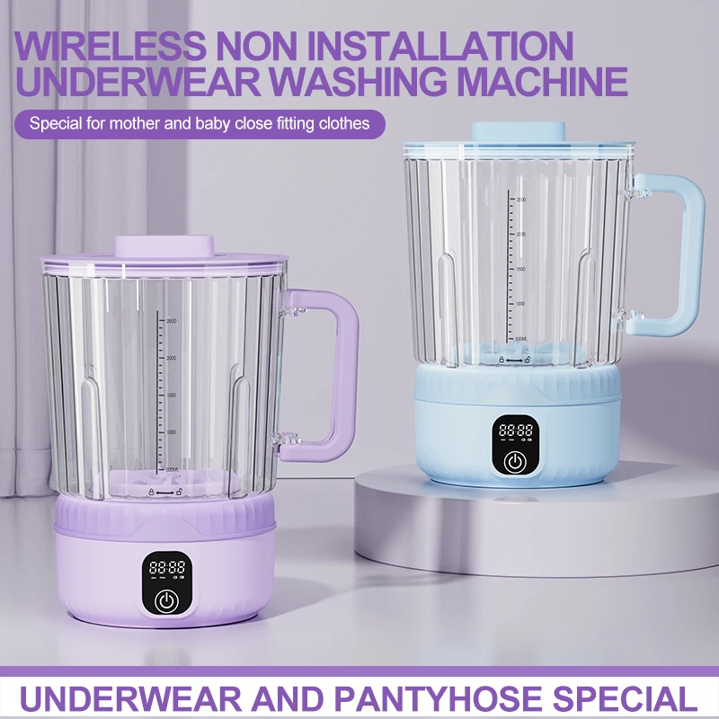 U9 portable wireless mini single/double cup small washing machine, 4000mAh, suitable for family travel underwear washing cups.