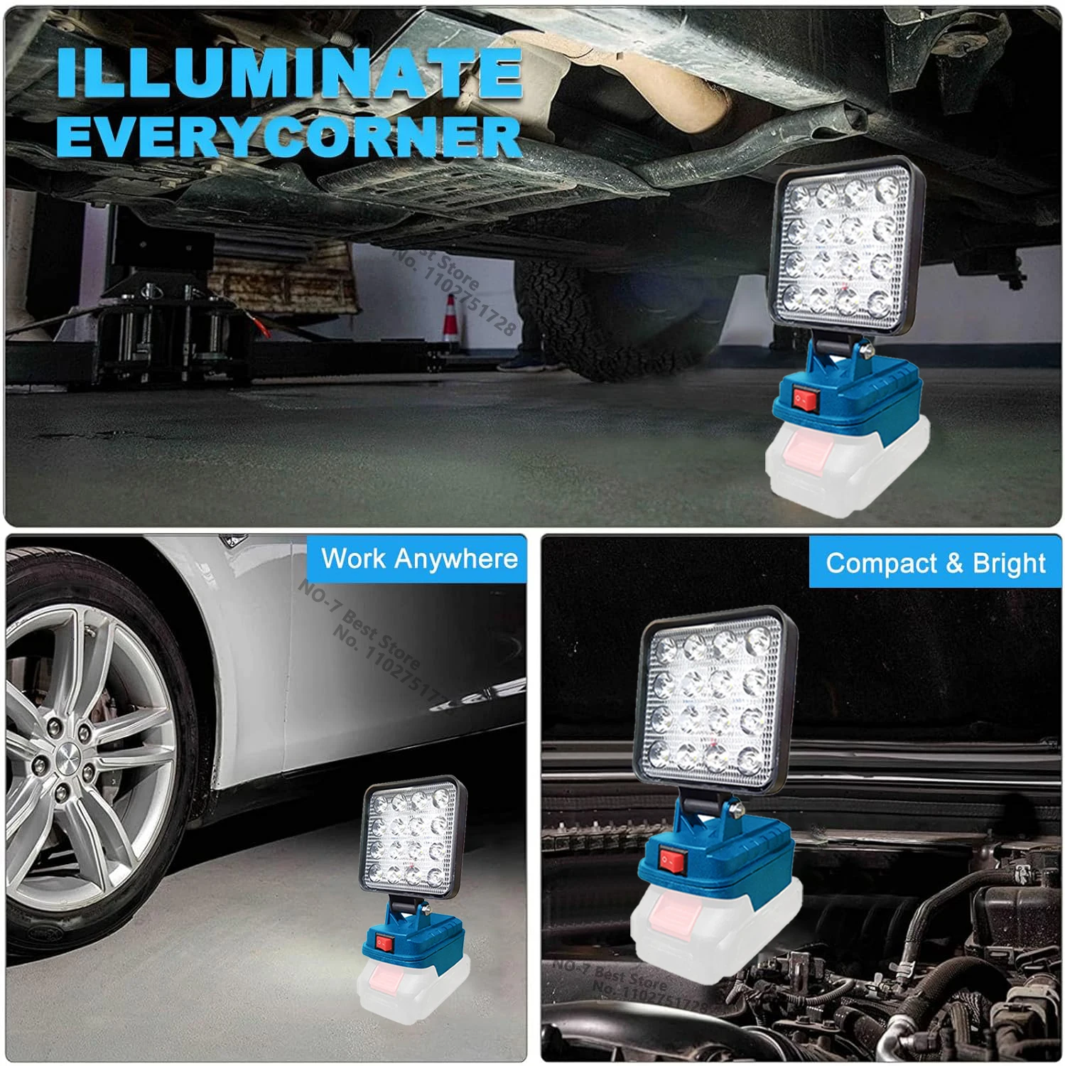 마키타 14.4V-18V 리튬이온 배터리 랜턴 야외 손전등 4인치 무선 LED 작업등 캠핑 램프 비상 조명