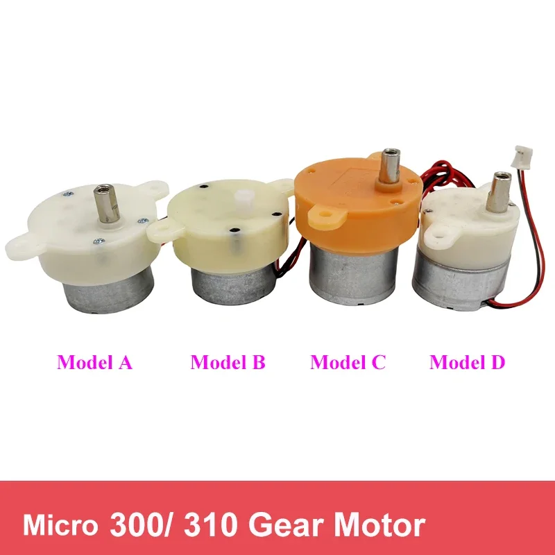 Micro 300 310 Turbo Worm Gearbox Gear Motor DC 3V 6V 12V Slow Speed Gear Reducer Reduction Motor for Toy Model/ Stage Lights