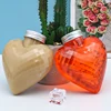 10Pcs 300ml Plastic Heart Shape Water Bottle Transparent Plastic Portable Box For Juice Tea Milk Bottles Drinking Cup BPA Free 3