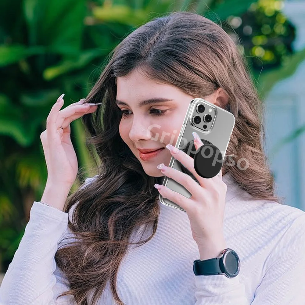 popsoGrip Universeller Handyhalter für Magsafe für iPhone-Serie, Ständerring, magnetischer Telefongriff, faltbarer drehbarer Halter – Detail 11