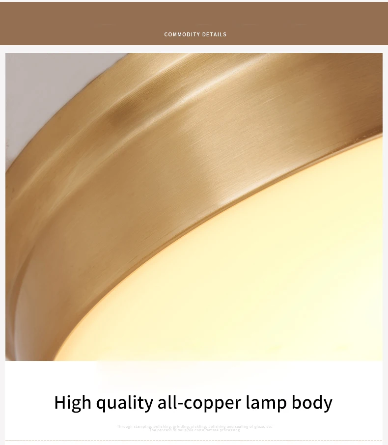 Nordic Modern Copper LED Ceiling Light - image 11